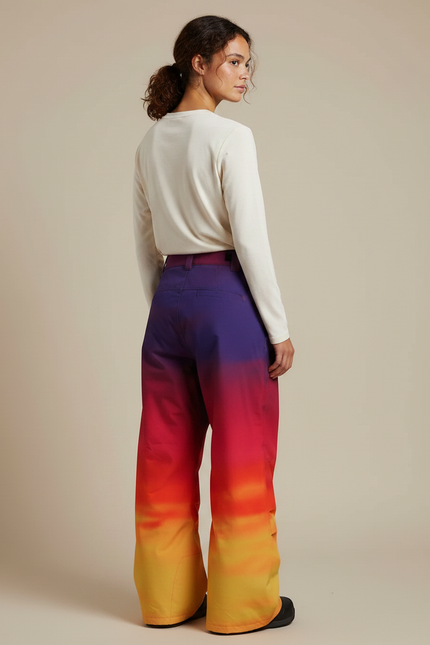 Pantalon De Pluie Dégradé Ample Imperméable Femme Ski - Multicolore Polyester - vue 2
