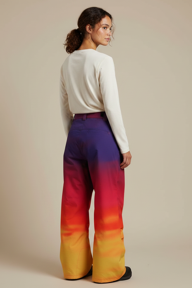 Pantalon De Pluie Dégradé Ample Imperméable Femme Ski - Multicolore Polyester - vue 2