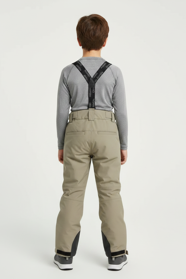 Pantalon De Pluie Kaki Imperméable Bretelles Enfant - Polyester - vue 2