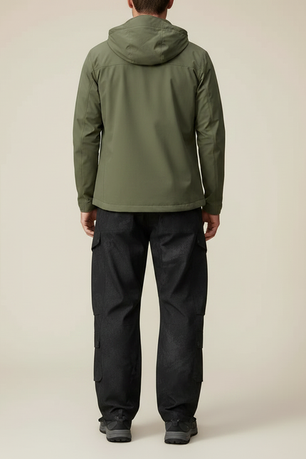 Pantalon De Pluie Noir Cargo Imprimé Ample Homme - Polyester - vue 2