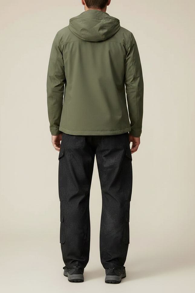 Pantalon De Pluie Noir Cargo Imprimé Ample Homme - Polyester - vue 2