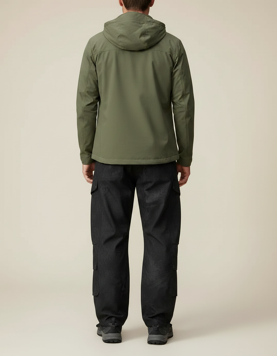 Pantalon De Pluie Noir Cargo Imprimé Ample Homme - Polyester - vue 2