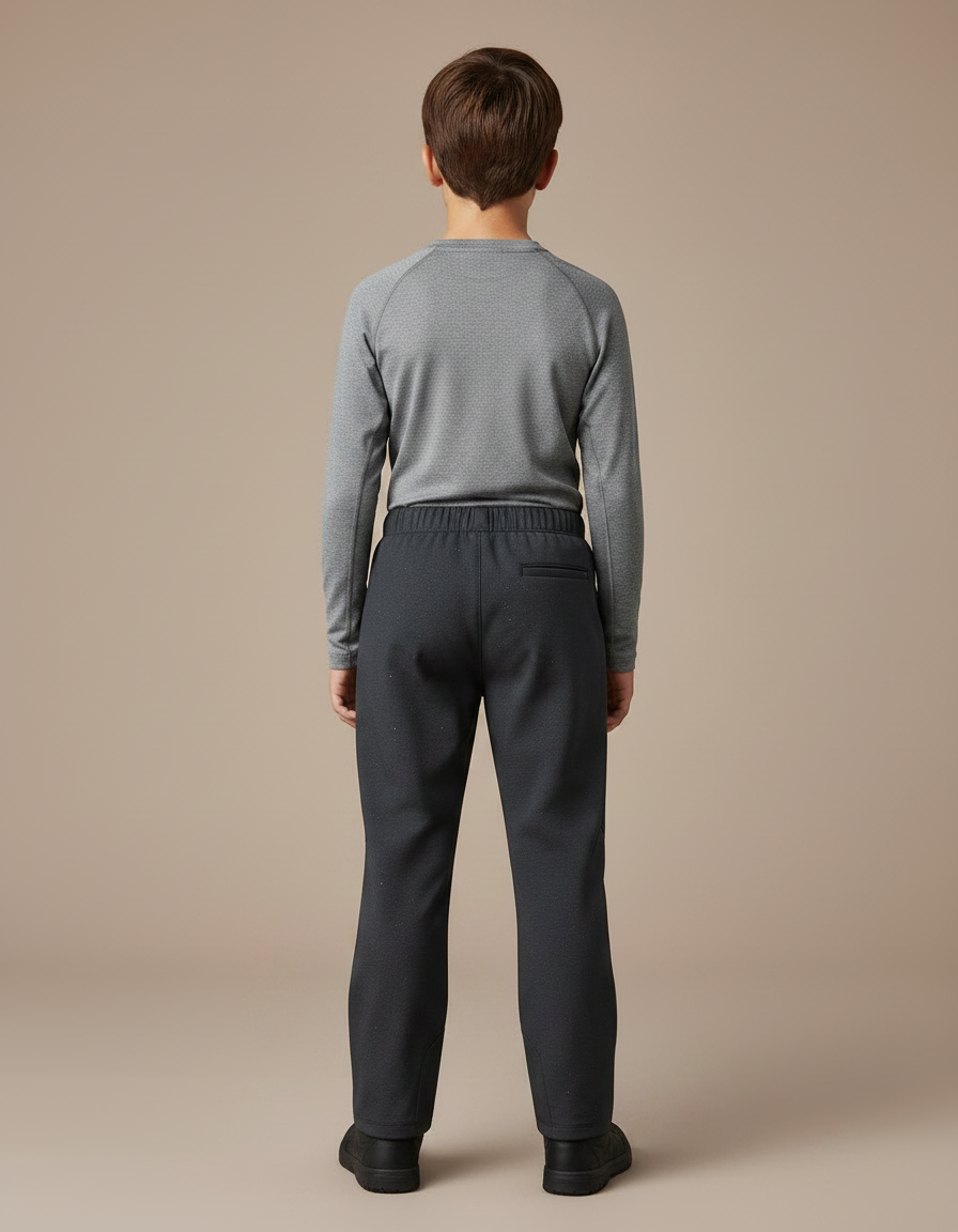 Pantalon De Pluie Gris Foncé Imperméable Enfant Élastiqué - Polyester - vue 2