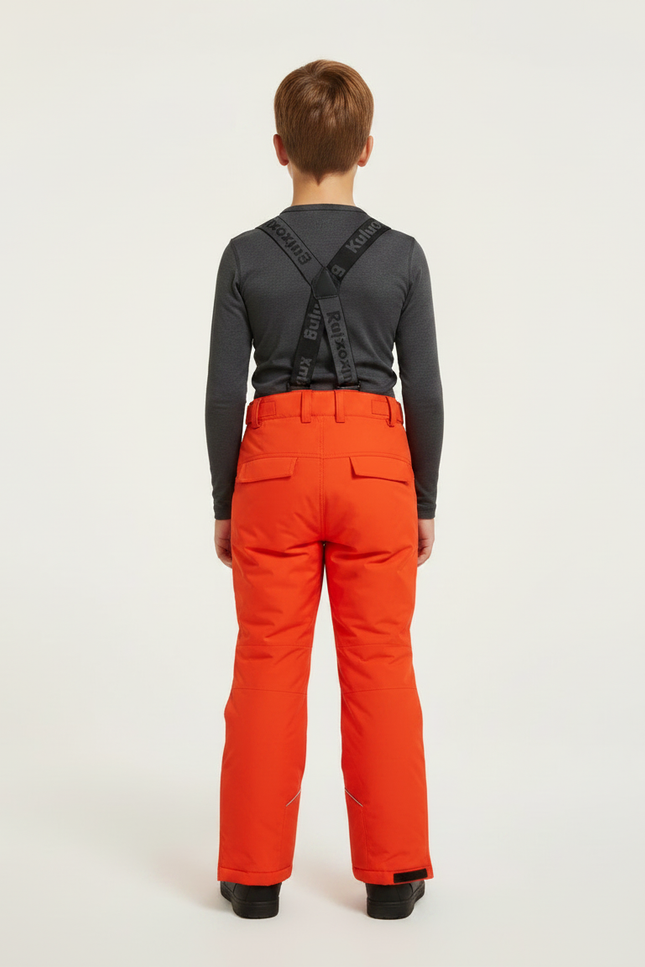Pantalon De Pluie Orange Bretelles Réfléchissant Imperméable Enfant - Polyester - vue 2