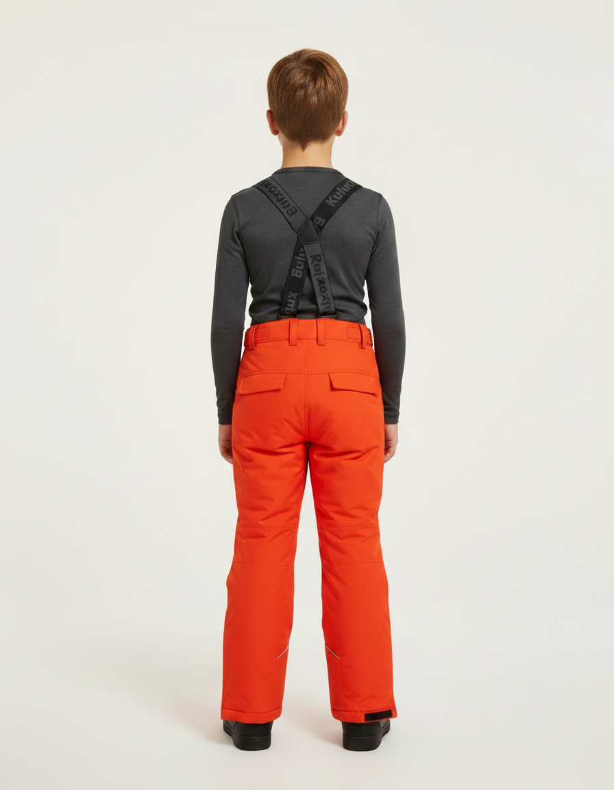 Pantalon De Pluie Orange Bretelles Réfléchissant Imperméable Enfant - Polyester - vue 2
