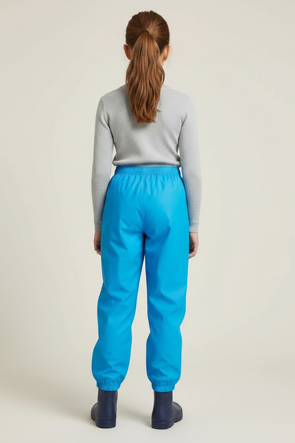 Pantalon De Pluie Bleu Imperméable Ample Enfant - Polyester - vue 2