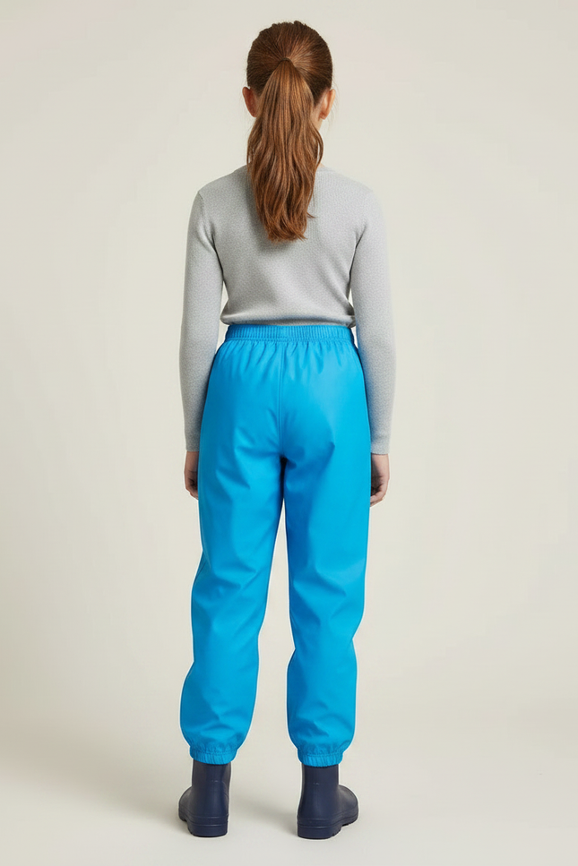 Pantalon De Pluie Bleu Imperméable Ample Enfant - Polyester - vue 2