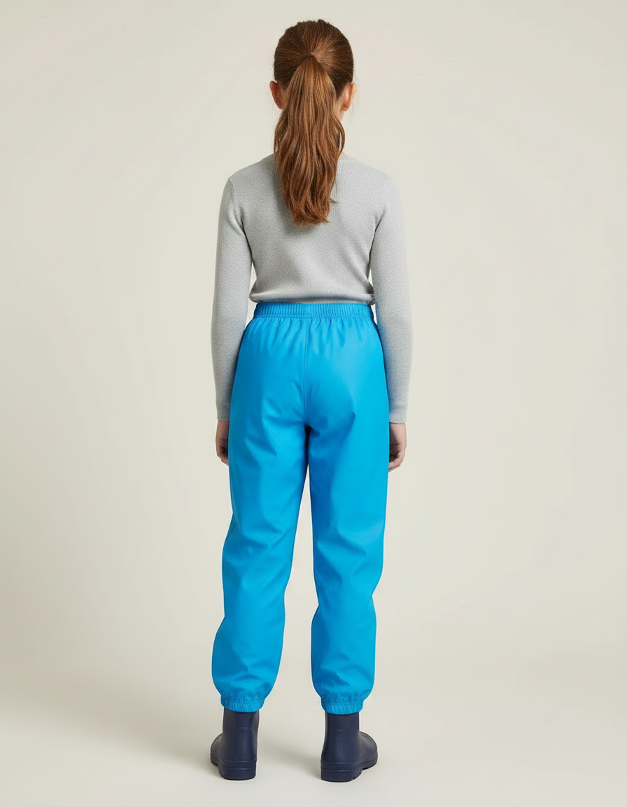 Pantalon De Pluie Bleu Imperméable Ample Enfant - Polyester - vue 2