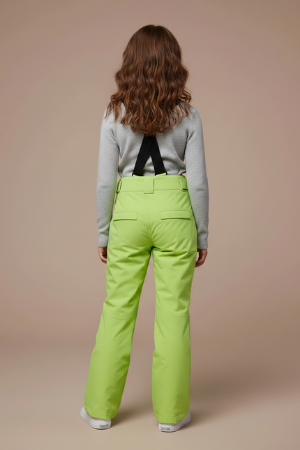 Pantalon De Pluie Vert Fluorescent Imperméable Enfant Ski Hiver - Polyester - vue 2