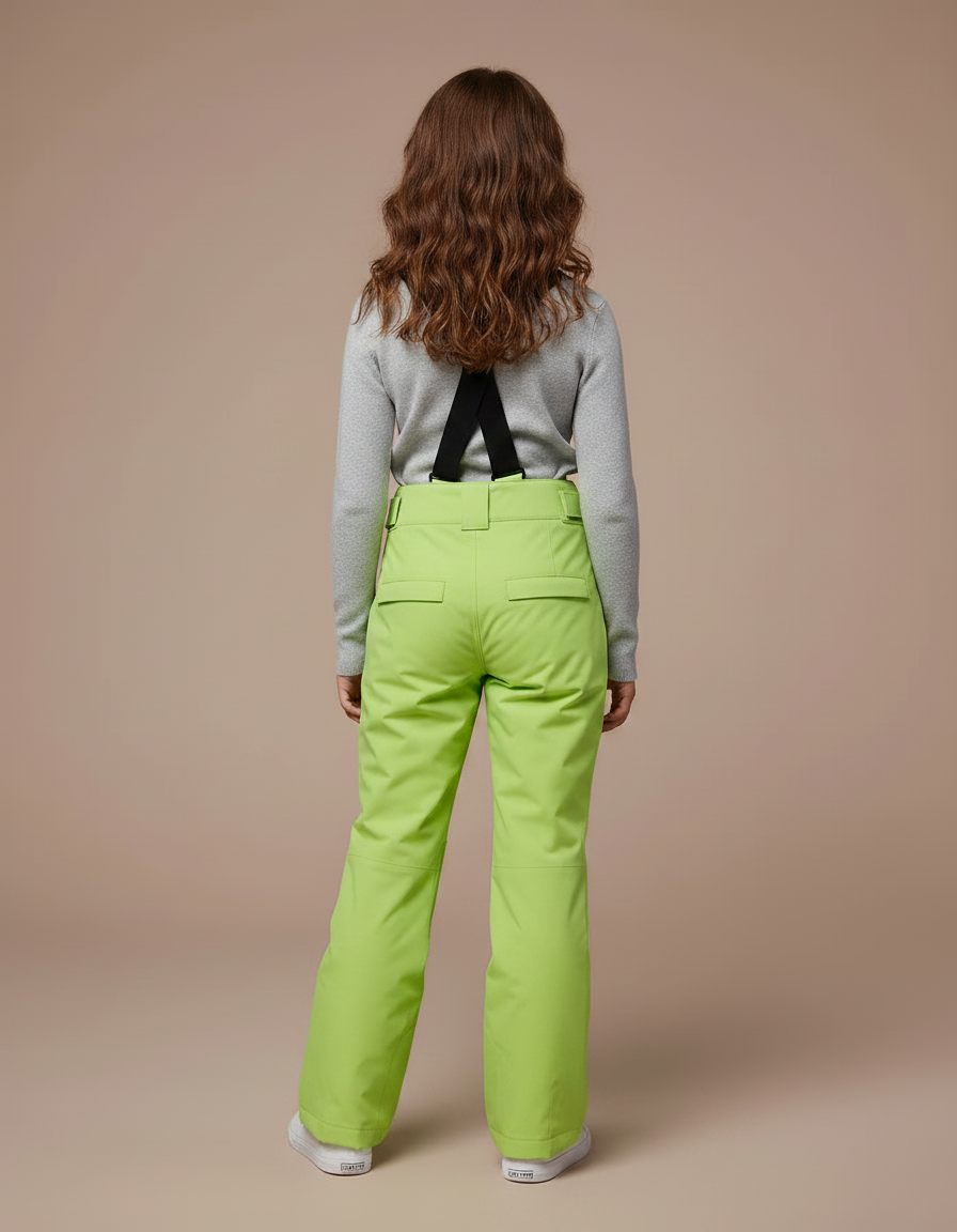 Pantalon De Pluie Vert Fluorescent Imperméable Enfant Ski Hiver - Polyester - vue 2