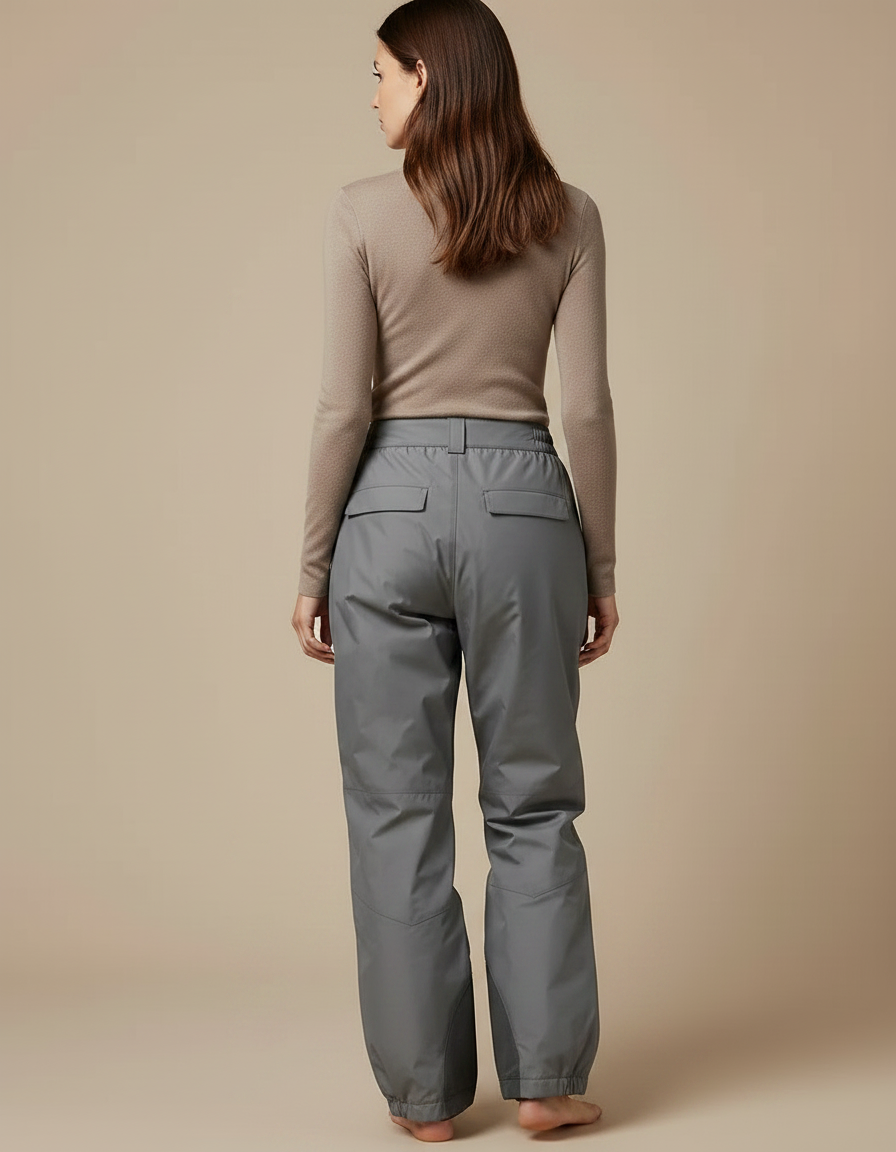 Pantalon De Pluie Gris Ample Imperméable Décontracté Femme - Polyester - vue 2