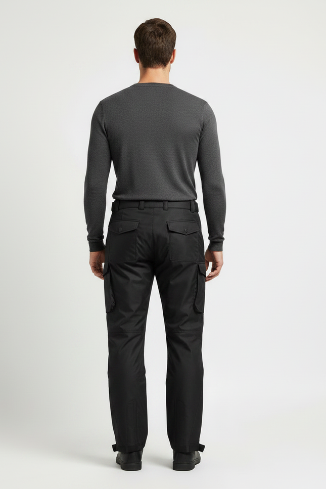 Pantalon Pluie Moto Étanche - Noir Polyester - vue 2
