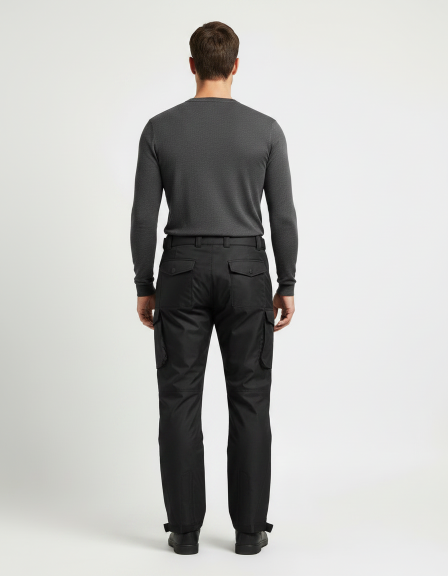 Pantalon Pluie Moto Étanche - Noir Polyester - vue 2
