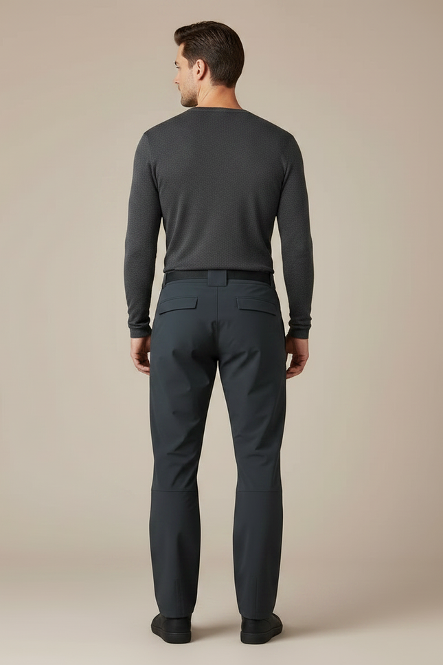 Pantalon De Pluie Gris Imperméable Droit Extensible Homme - Polyester - vue 2