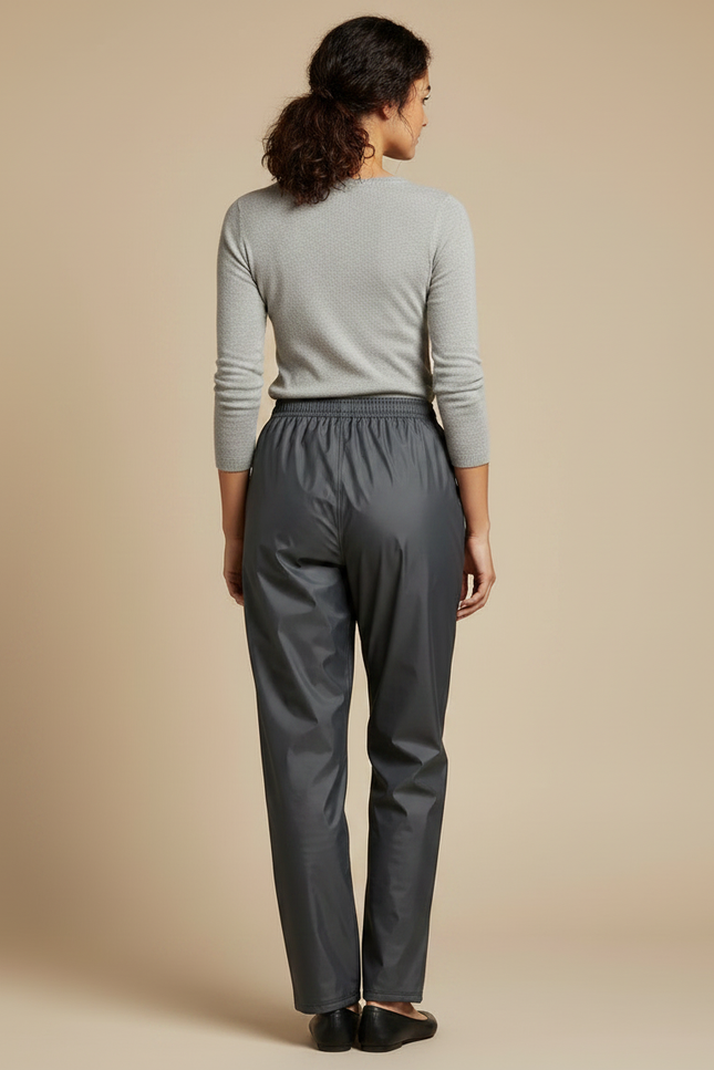 Pantalon De Pluie Gris Imperméable Ample Femme - Polyester - vue 2