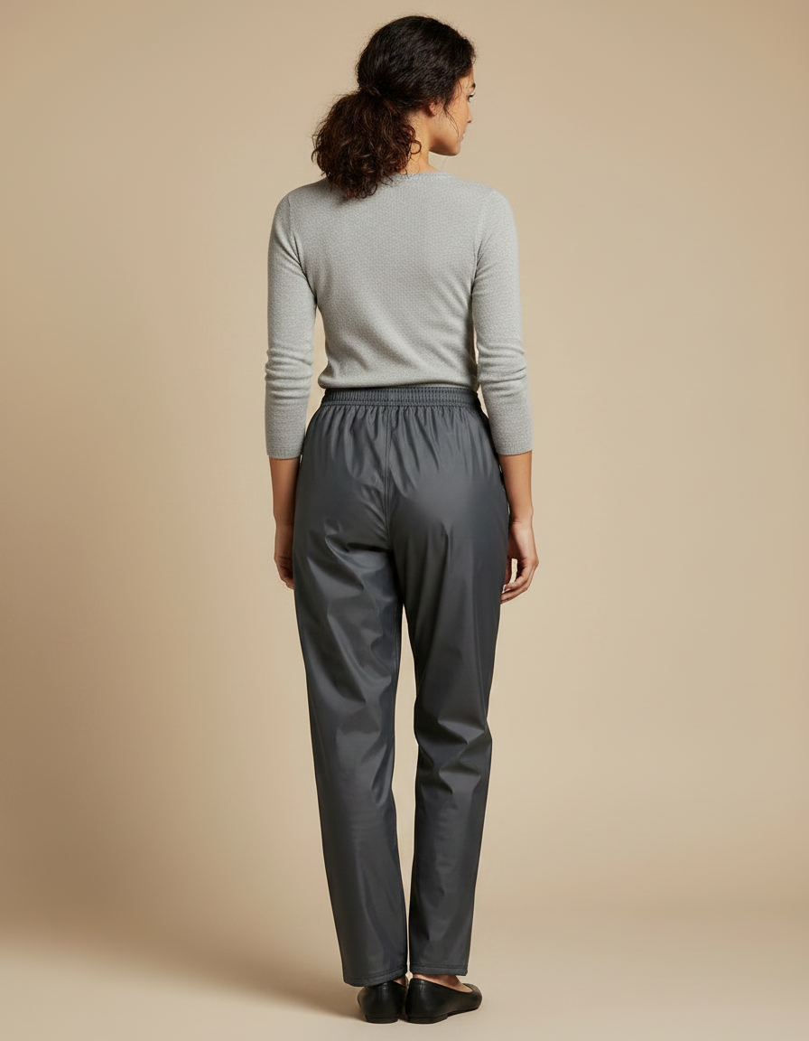 Pantalon De Pluie Gris Imperméable Ample Femme - Polyester - vue 2