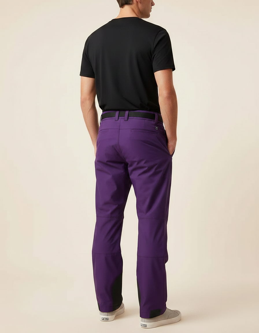 Pantalon De Pluie Violet Ample Imperméable Homme - Polyester - vue 2