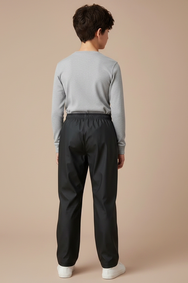 Pantalon De Pluie Noir Imperméable Unisexe Coupe Droite - Polyester - vue 2