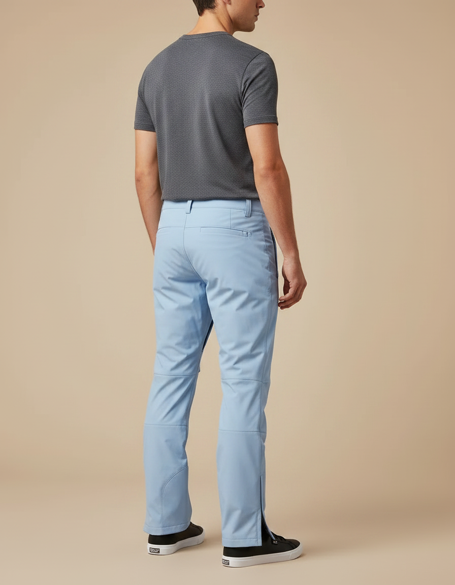 Pantalon De Pluie Bleu Clair Ample Imperméable Homme - Polyester - vue 2