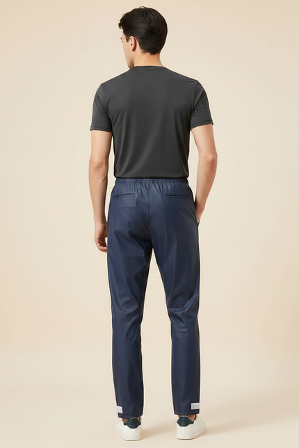 Pantalon De Pluie Bleu Marine Imperméable Homme Décontracté - Polyester - vue 2