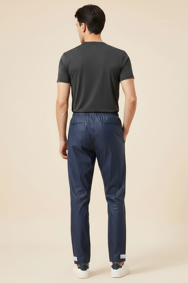 Pantalon De Pluie Bleu Marine Imperméable Homme Décontracté - Polyester - vue 2