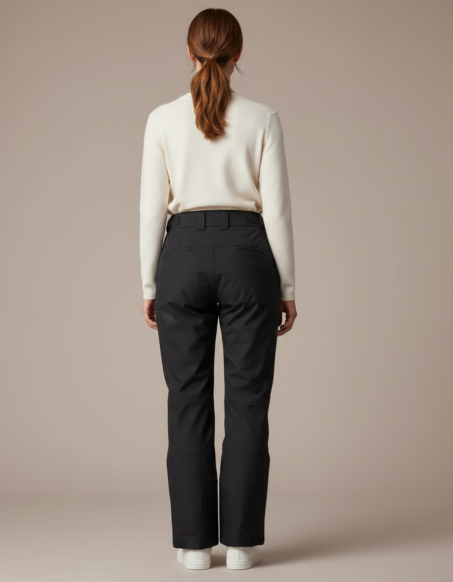 Pantalon De Pluie Noir Coupe Droite Imperméable Sport Femme - Polyester - vue 2