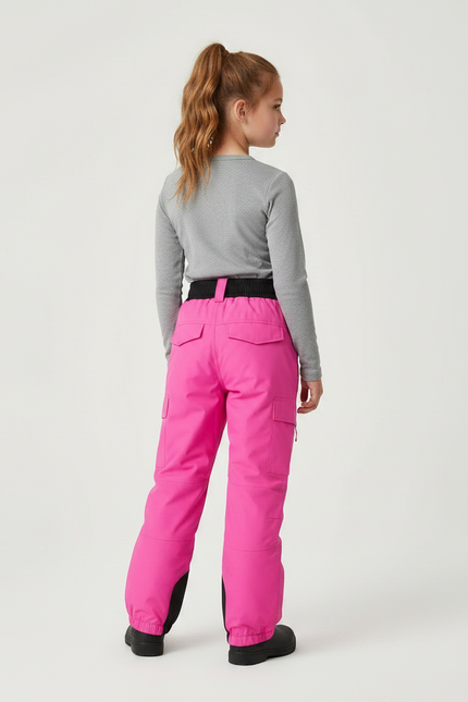 Pantalon De Pluie Rose Vif Imperméable Ample Enfant - Polyester - vue 2