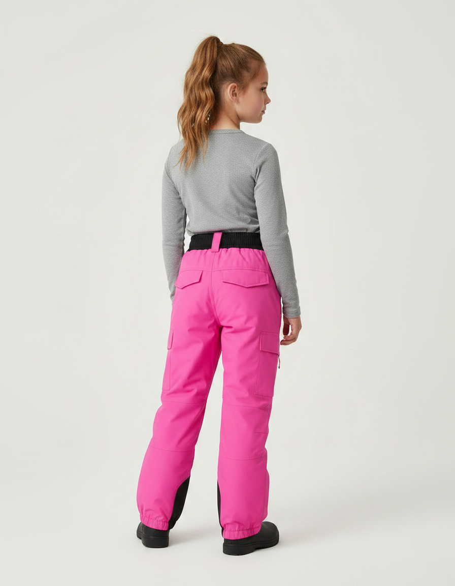 Pantalon De Pluie Rose Vif Imperméable Ample Enfant - Polyester - vue 2