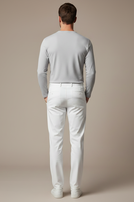 Pantalon De Pluie Blanc Homme Imperméable Décontracté Slim - Polyester - vue 2