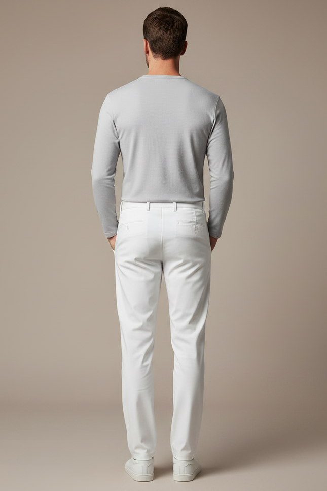 Pantalon De Pluie Blanc Homme Imperméable Décontracté Slim - Polyester - vue 2