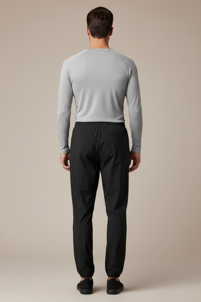 Pantalon Pluie À Fermeture Éclair - Noir Polyester - vue 2