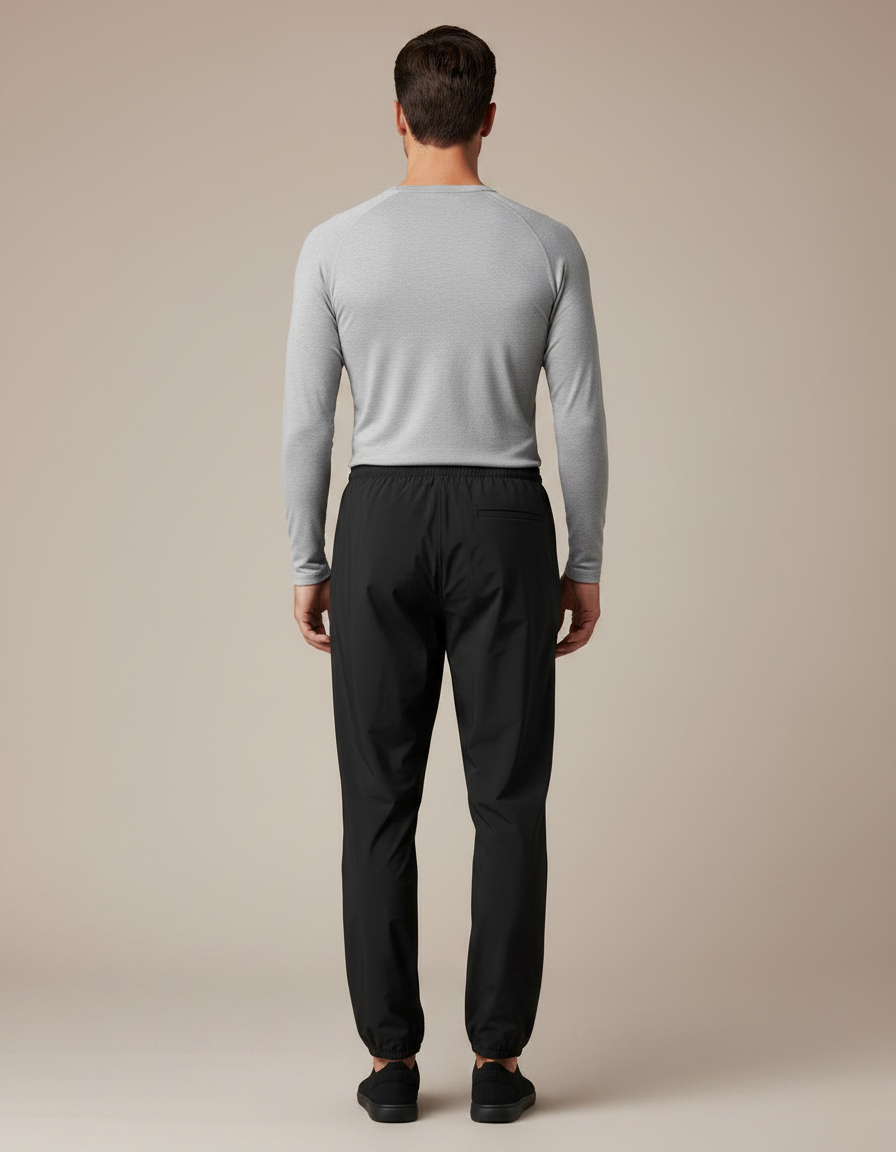 Pantalon Pluie À Fermeture Éclair - Noir Polyester - vue 2