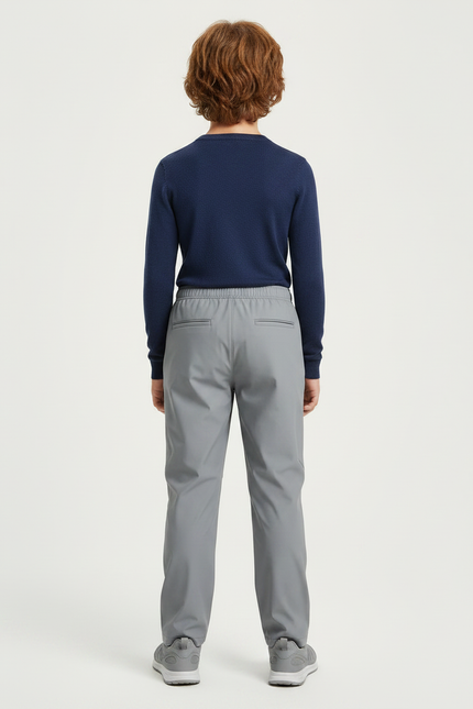 Pantalon De Pluie Gris Imperméable Enfant Élastiqué - Polyester - vue 2