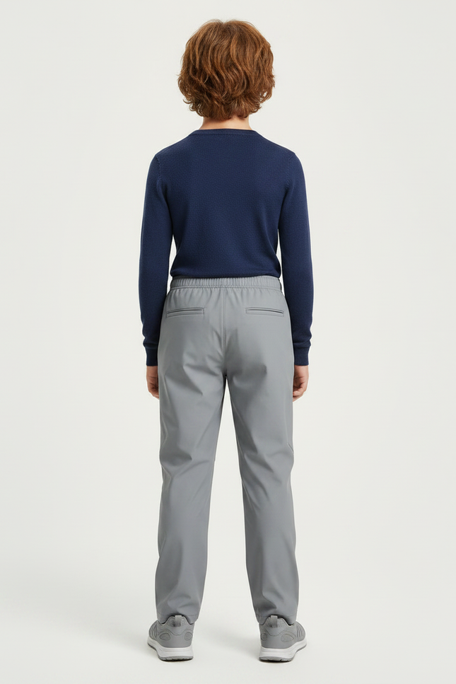 Pantalon De Pluie Gris Imperméable Enfant Élastiqué - Polyester - vue 2