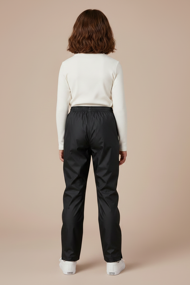 Pantalon Pluie Avec Fermeture Éclair - Noir Polyester - vue 2