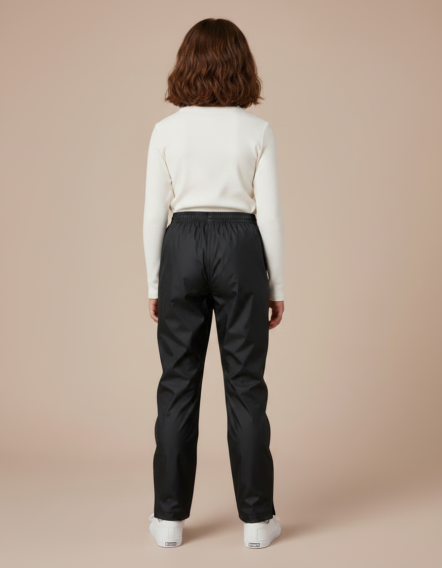 Pantalon Pluie Avec Fermeture Éclair - Noir Polyester - vue 2