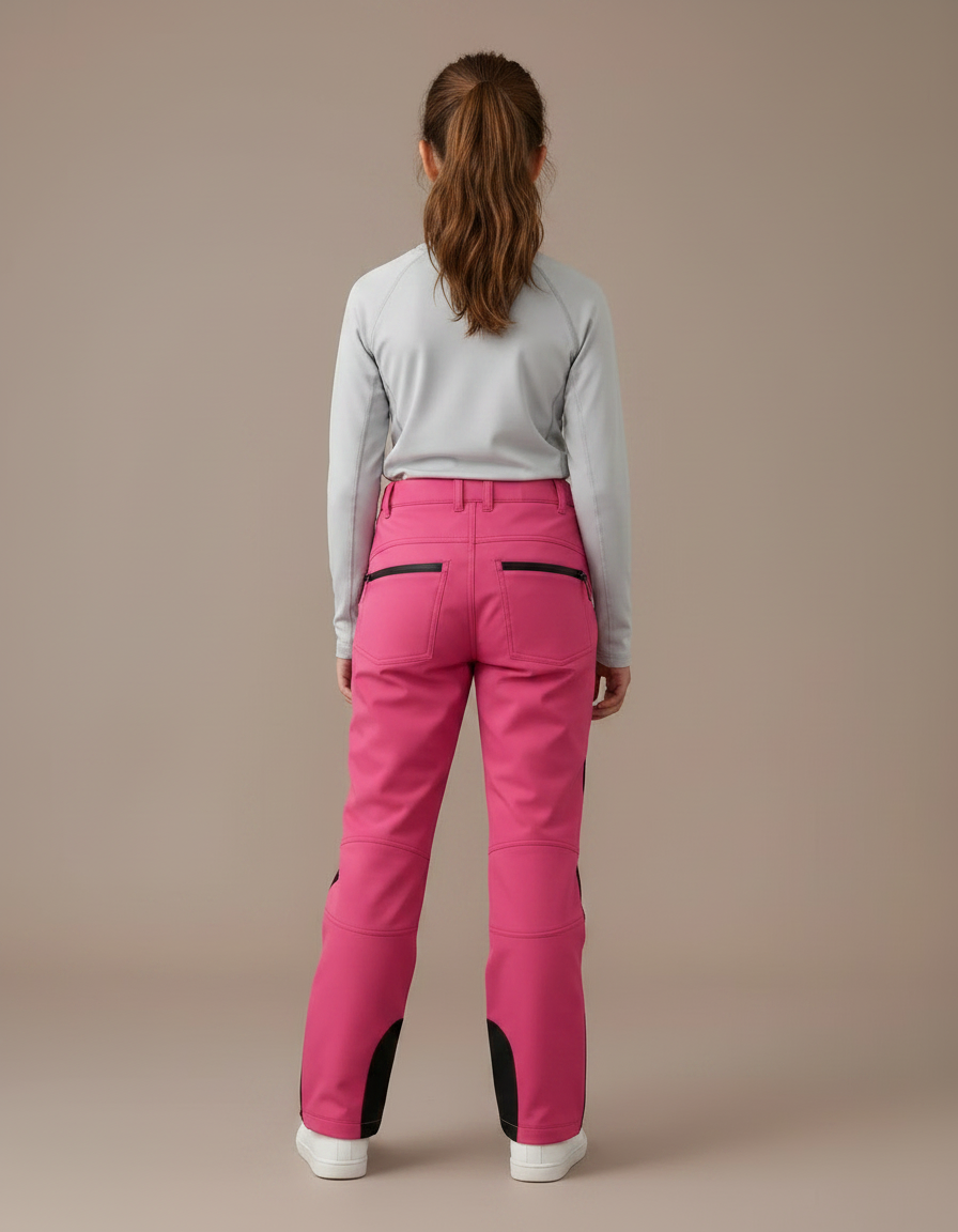 Pantalon De Pluie Rose Imperméable Enfant Ski Doublé - Polyester - vue 2