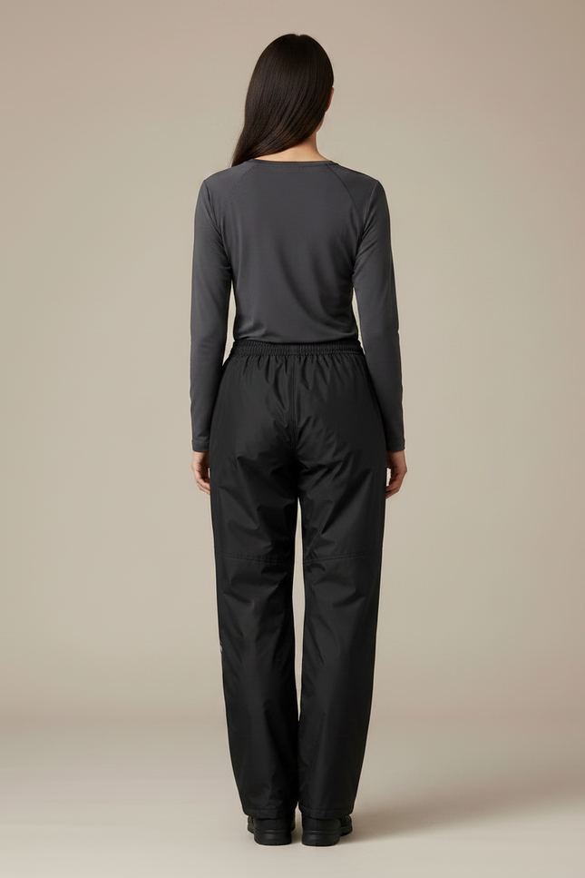 Pantalon De Pluie Noir Imperméable Ample Réfléchissant Femme - Polyester - vue 2