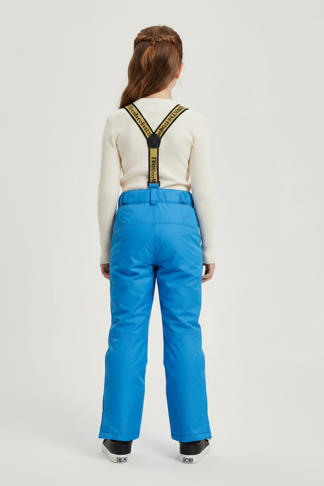 Pantalon De Pluie Bleu Imperméable Bretelles Réglables Enfant - Polyester - vue 2