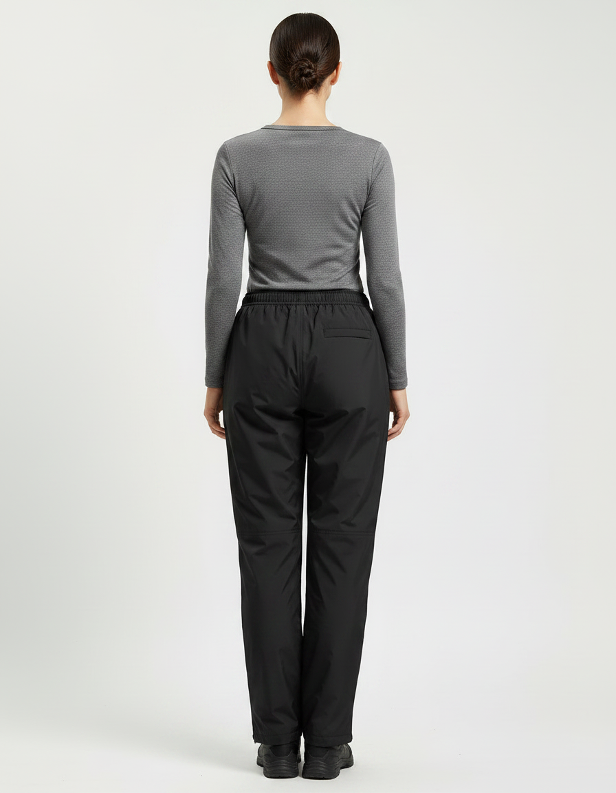 Pantalon De Pluie Noir Imperméable Unisexe Léger Sport - Polyester - vue 2