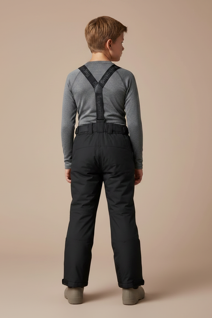 Pantalon De Pluie Noir Bretelles Imperméable Enfant Hiver - Polyester - vue 2