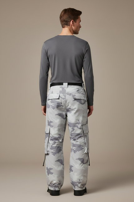 Pantalon De Pluie Camouflage Gris Imperméable Cargo Ample Homme - Polyester - vue 2