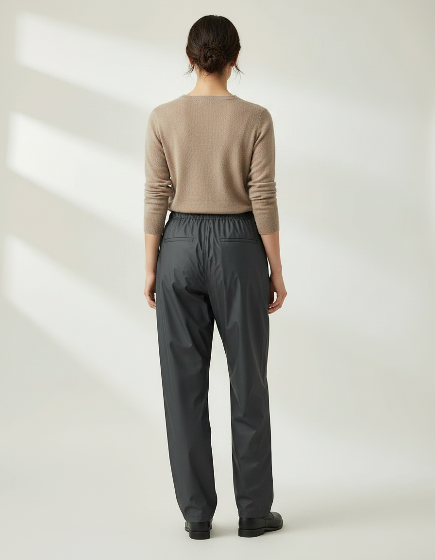 Pantalon De Pluie Gris Imperméable Ample Décontracté - Polyester - vue 2