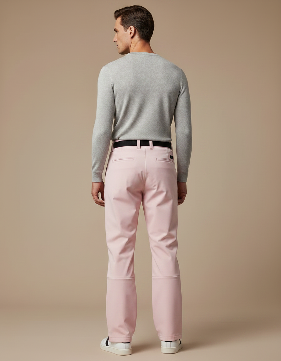 Pantalon De Pluie Rose Pâle Décontracté Imperméable Homme - Polyester - vue 2