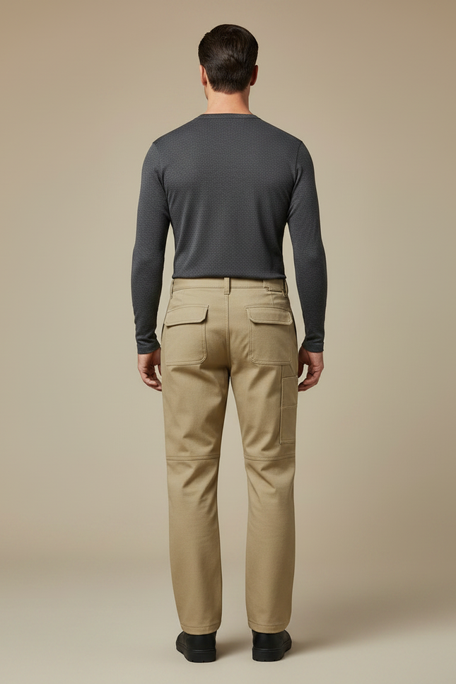 Pantalon De Pluie Beige Cargo Homme Décontracté - Toile - vue 2