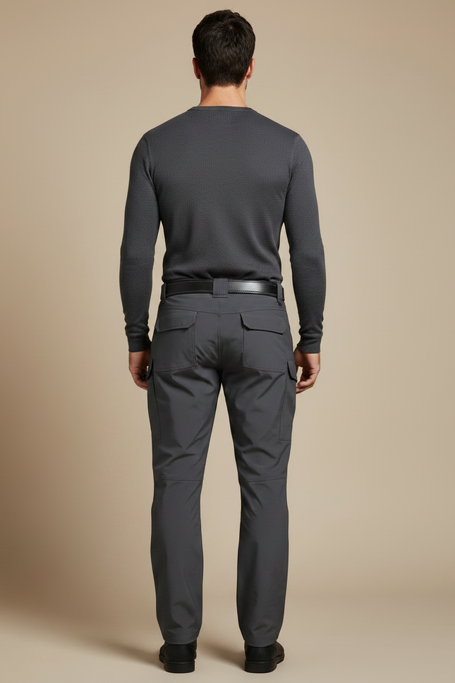 Pantalon De Pluie Gris Homme Cargo Coupe Droite Sport - Polyester - vue 2