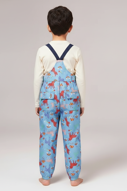 Pantalon De Pluie Bleu Imperméable Motif Animaux Mignon Enfant - Polyester - vue 2