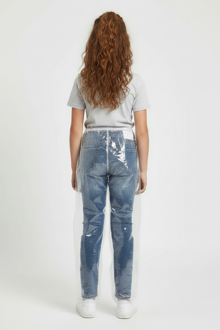 Pantalon De Pluie Transparent Plastique Jetable Portable - Bleu Polyester - vue 2