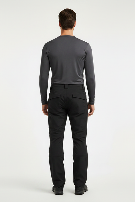 Pantalon VTT Pluie - Noir Polyester - vue 2