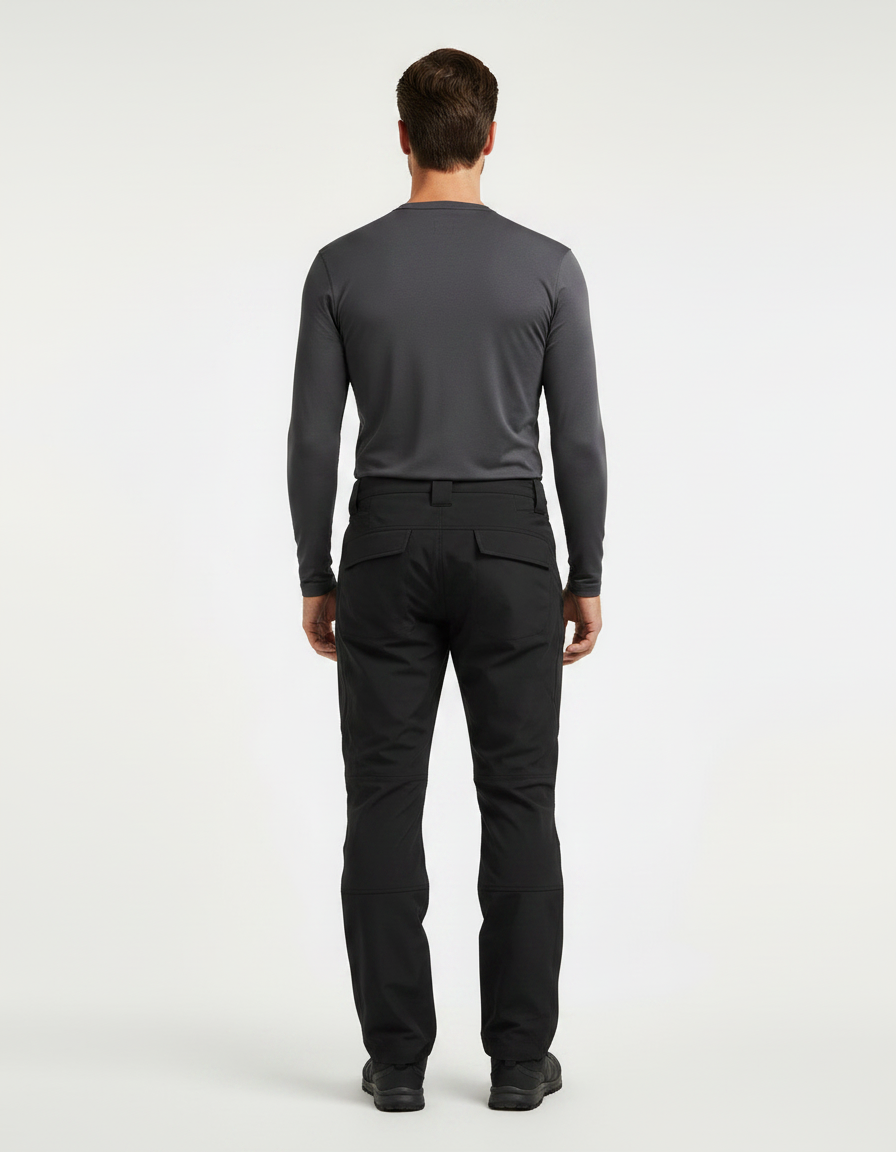Pantalon VTT Pluie - Noir Polyester - vue 2